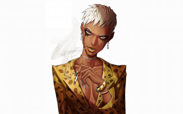 Картинка аниме unknown +другое+ девушка сигарета