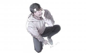 Картинка аниме unknown +другое+ парень худи