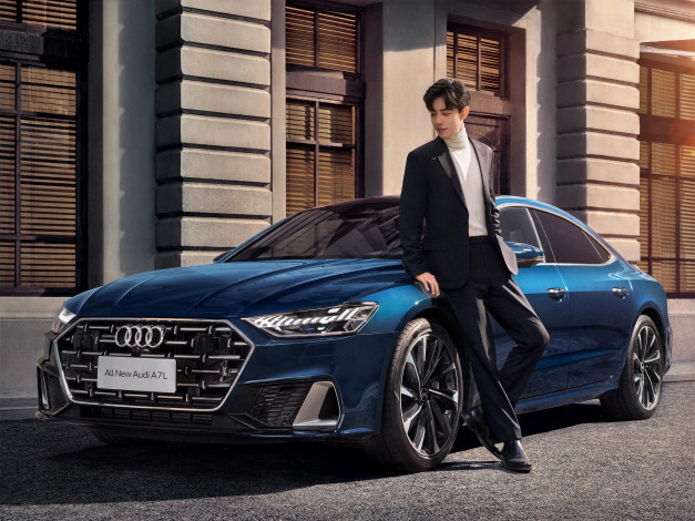 Обои картинки фото мужчины, xiao zhan, актер, костюм, машина, здание