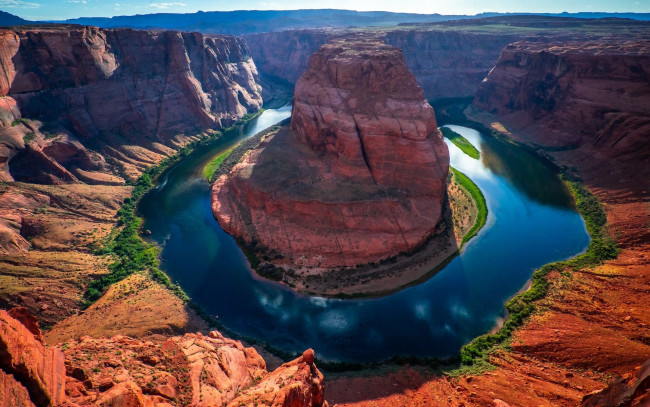 Обои картинки фото glen canyon, colorado river, horseshoe bend, arizona, природа, горы, glen, canyon, colorado, river, horseshoe, bend