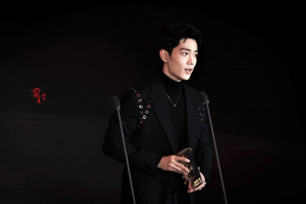 Картинка мужчины xiao+zhan актер костюм водолазка микрофоны награда