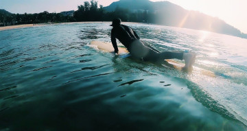 Картинка мужчины xiao+zhan актер серфинг море серф панама