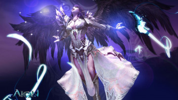 Картинка видео+игры aion девушка крылья полет