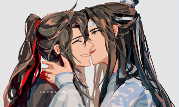 Картинка аниме mo+dao+zu+shi вэй усянь лань ванцзи поцелуй