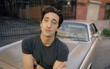 обоя мужчины, adrien brody, актер, машина