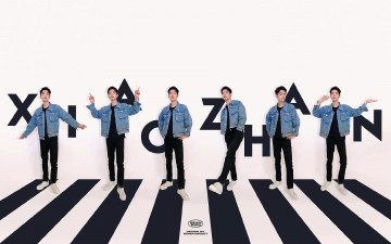 Картинка мужчины xiao+zhan актер куртка полосы