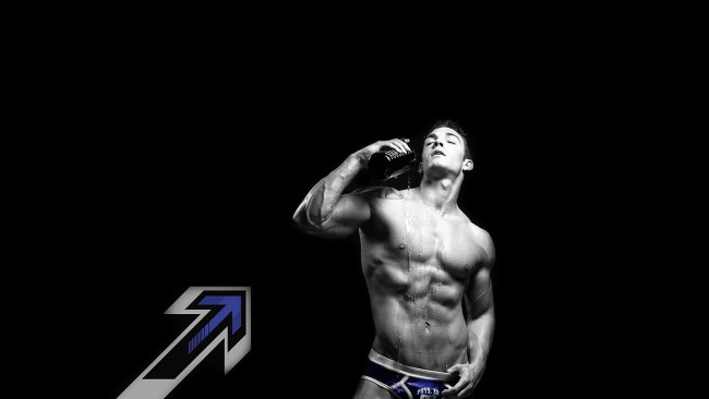 Обои картинки фото мужчины, -unsort, торс, белье, банка