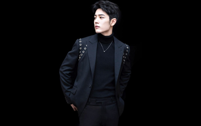 Обои картинки фото мужчины, xiao zhan, актер, костюм, водолазка