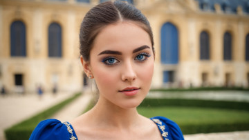 Картинка 3д+графика портрет+ portraits искусственный интеллект нeйросети стабильная диффузия портрет голубые глаза