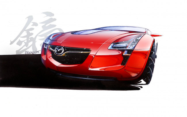 Обои картинки фото рисованное, авто, мото, машина, красная