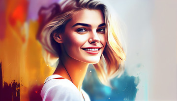 обоя комп,  дизайн, разное, компьютерный дизайн, девушка, нейросеть