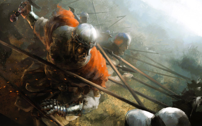 Обои картинки фото видео игры, kingdom come,  deliverance, битва, войска, воины, оружие, копья