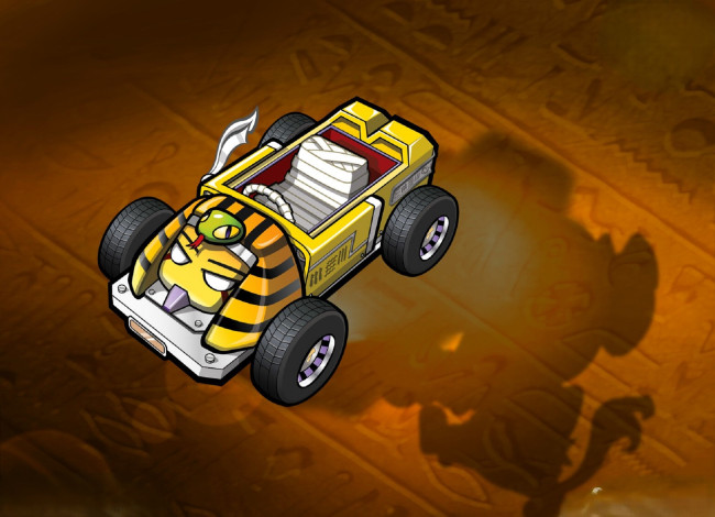 Обои картинки фото видео игры, kart n` crazy, машина, бинты, маска