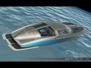 Картинка 1963 chevrolet corvette boat design by bo zolland корабли 3d