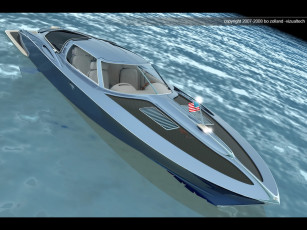 Картинка 1963 chevrolet corvette boat design by bo zolland корабли 3d
