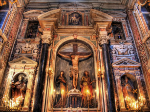 Картинка интерьер убранство роспись храма