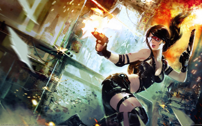 Обои картинки фото wenjun, lin, фэнтези, девушки