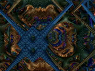 Картинка 3д графика fractal фракталы фон цвета узор