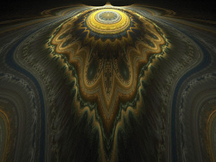 Картинка 3д графика fractal фракталы фон темный цвета узор линии