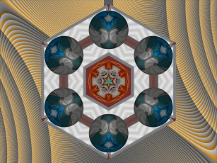 Картинка 3д графика fractal фракталы узор цвета фон