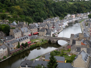 Картинка города панорамы dinan франция