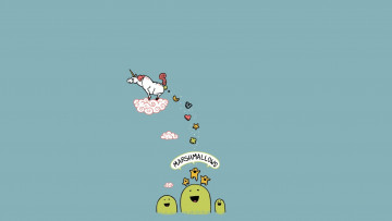 Картинка векторная графика marshmallows единорог