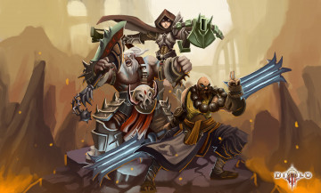 Картинка diablo iii видео игры witch doctor barbarian demon hunter