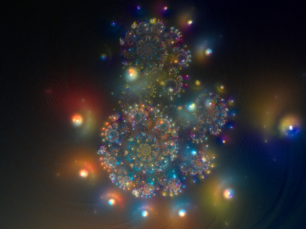 Обои картинки фото 3д, графика, fractal, фракталы, фон, темный, цвета, узор, линии, изгиби