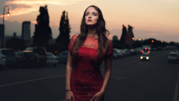 Картинка -Unsort+Брюнетки+Шатенки девушки unsort брюнетки шатенки взгляд платье дорога