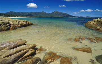 Картинка природа побережье океан бухта галька камни