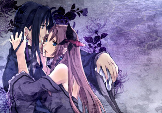 Картинка аниме *unknown+ другое фон парень пара цветы девушка dynasty warriors