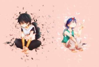 Картинка аниме magi+the+labyrinth+of+magic aladdin magi the labyrinth of magic арт птички парни judal