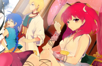 Картинка аниме magi+the+labyrinth+of+magic aladdin девушка ali baba saluja morgiana magi the labyrinth of magic арт цепи парни