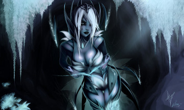 Картинка видео+игры league+of+legends магия растения девушка elise league of legends арт