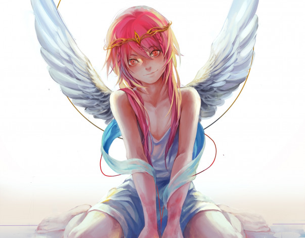 Обои картинки фото аниме, magi the labyrinth of magic, magi, the, labyrinth, of, magic, арт, cla, сидя, крылья, парень, ren, kouha