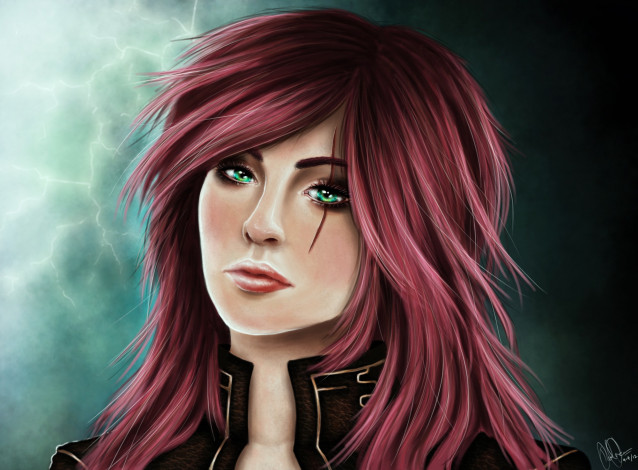 Обои картинки фото видео игры, league of legends, фон, лицо, девушка, арт