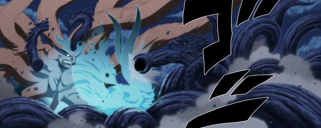 Обои картинки фото аниме, naruto, лис, девятихвостый, манга, наруто, шиппуден, второй, сезон, сусано, бой