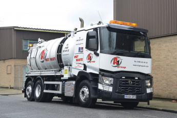 Картинка автомобили renault+trucks renault c 380 6x2 vacuum tanker uk-spec 2013г