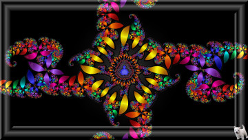 обоя 3д графика, фракталы , fractal, узор, фон, цвета