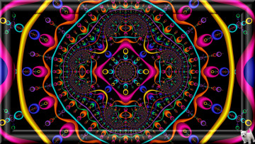 обоя 3д графика, фракталы , fractal, узор, фон, цвета