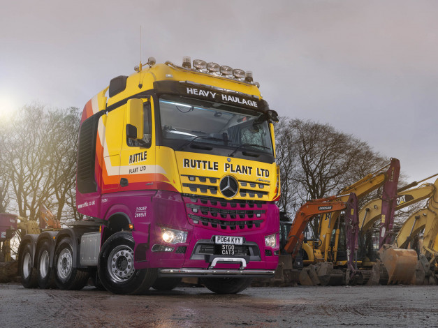 Обои картинки фото автомобили, mercedes trucks, 2014г, uk-spec, 4153, arocs, mercedes-benz