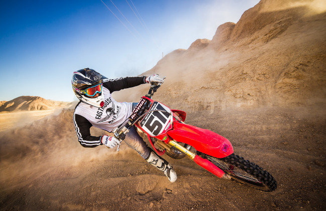 Обои картинки фото спорт, мотокросс, гонка, мотоцикл