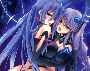 Картинка аниме hyperdimension+neptunia девушки