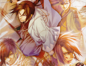 Картинка аниме hakuoki парни