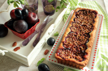 Картинка еда пироги сливы сливовый