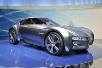 обоя nissan esflow electric concept 2011, автомобили, выставки и уличные фото, nissan, esflow, electric, concept, 2011, серебряный, металлик, автосалон, выставка