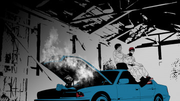 Картинка аниме kuroko+no+baske парни машина