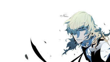 Картинка аниме noblesse дворянство манхва frankenstein белая рубашка белый фон тёмное копьё