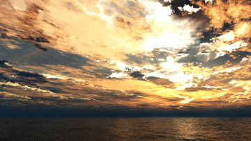 Картинка разное компьютерный+дизайн дождь закат море