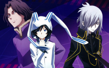 Картинка аниме devil+survivor art suzuhito yasuda devil survivor yamato houtsuin hibiki kuze ronaldo kuriki парни военная форма галстук капюшон ушки